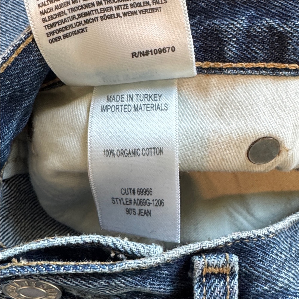 Agolde 90s Denim Straight Leg Jeans Organic Cotton 28 - Picture 3 of 5